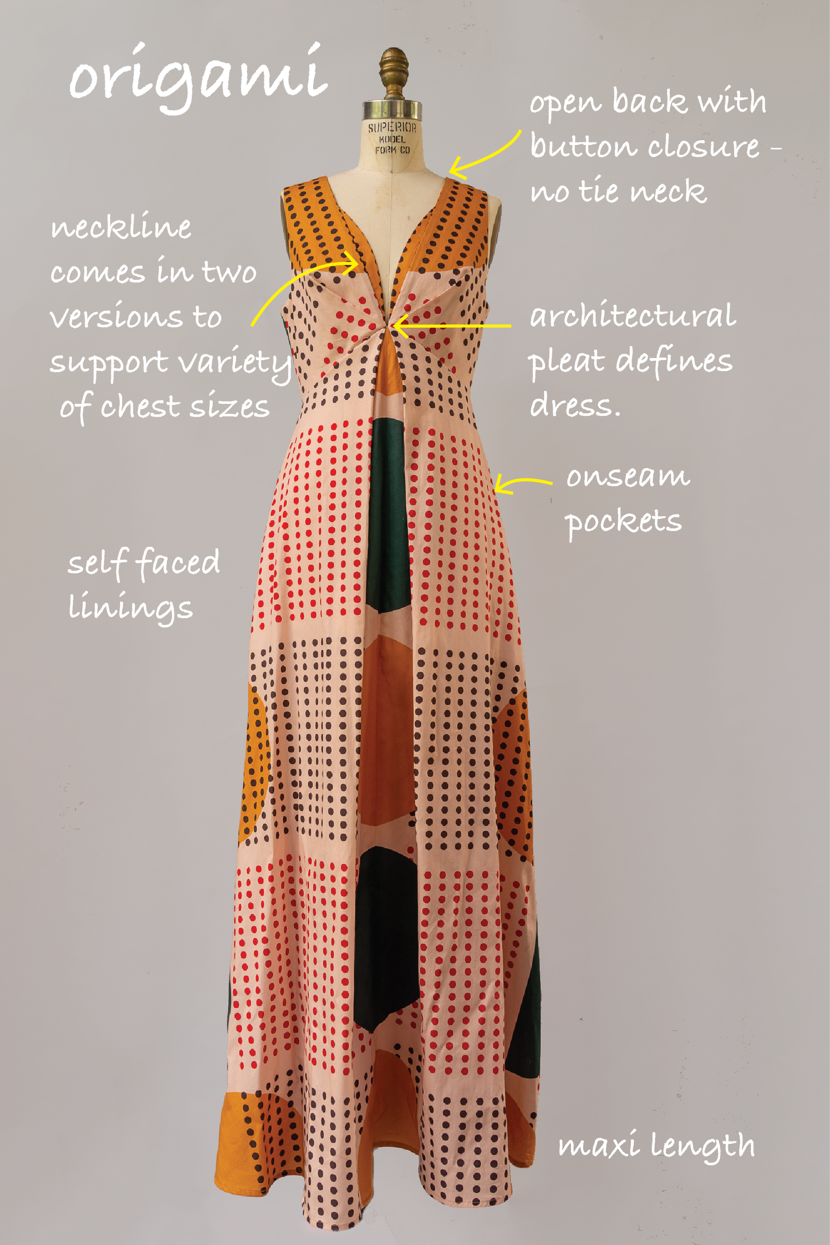 Origami Dress jumbo pareo