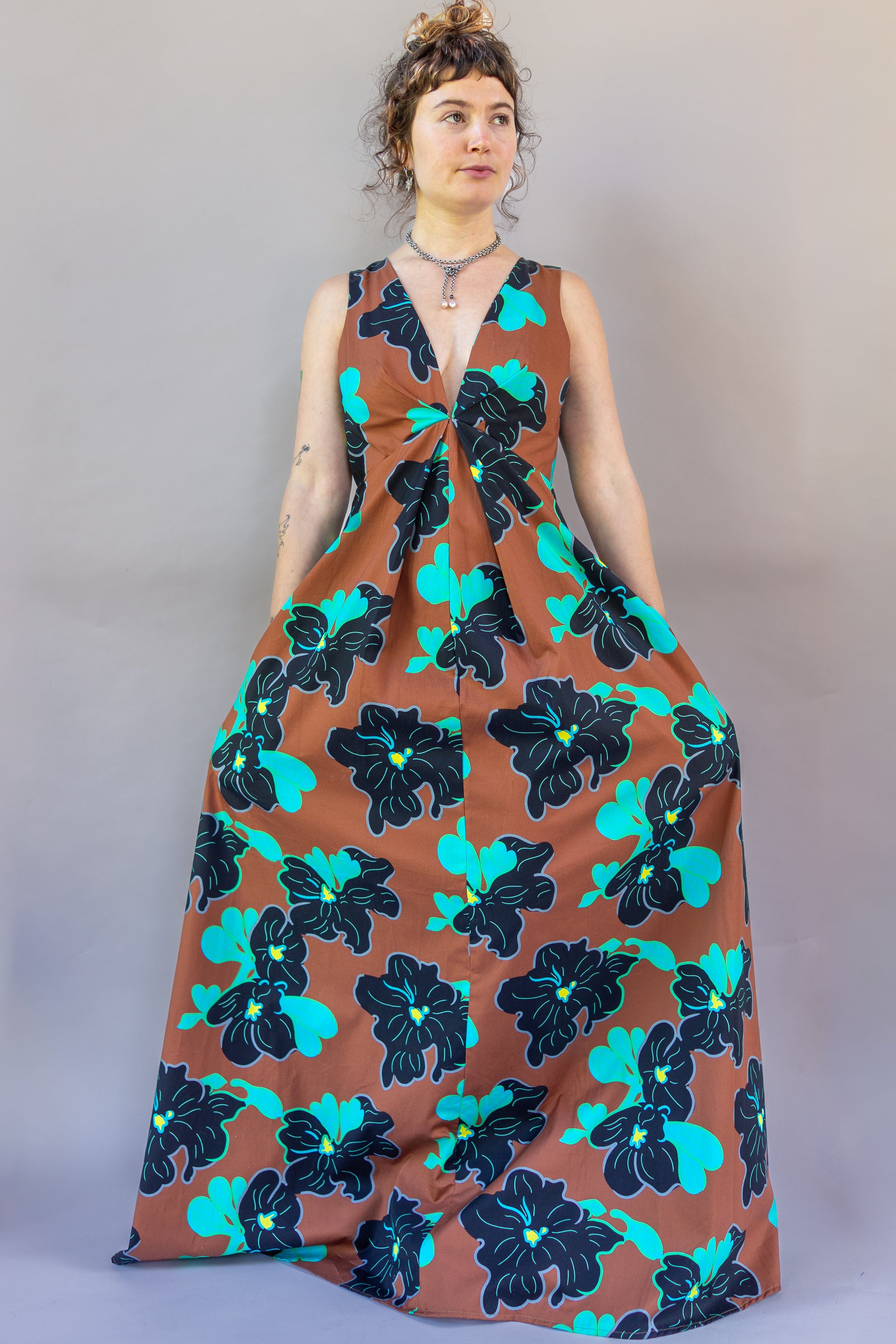 Origami Dress 1961 Chestnut