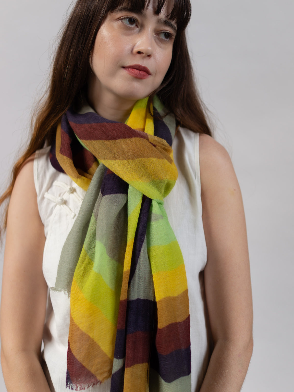 Gossamer Wool Scarf Rainbow Saturn My Store