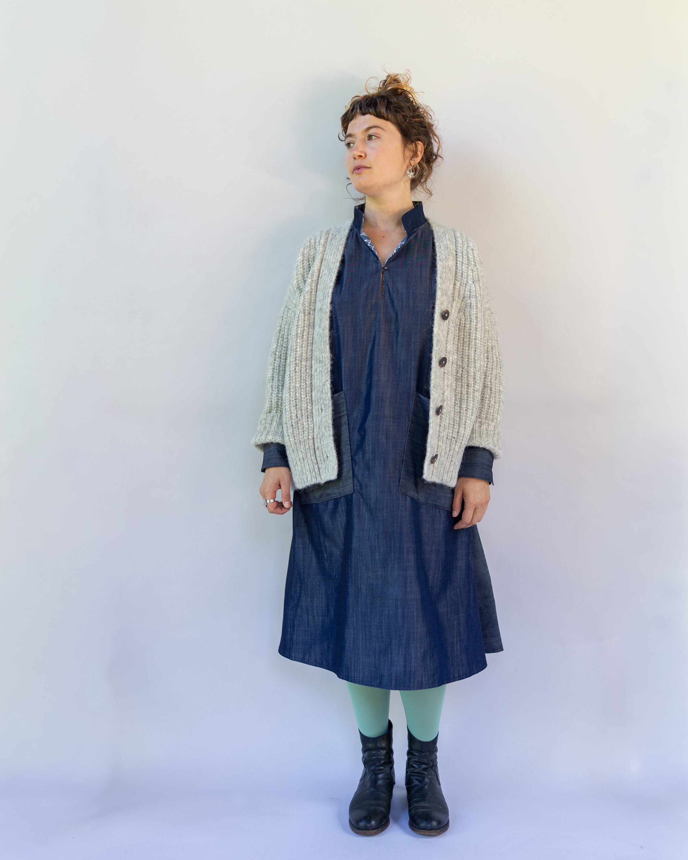 Undyed Cardigan Sweater