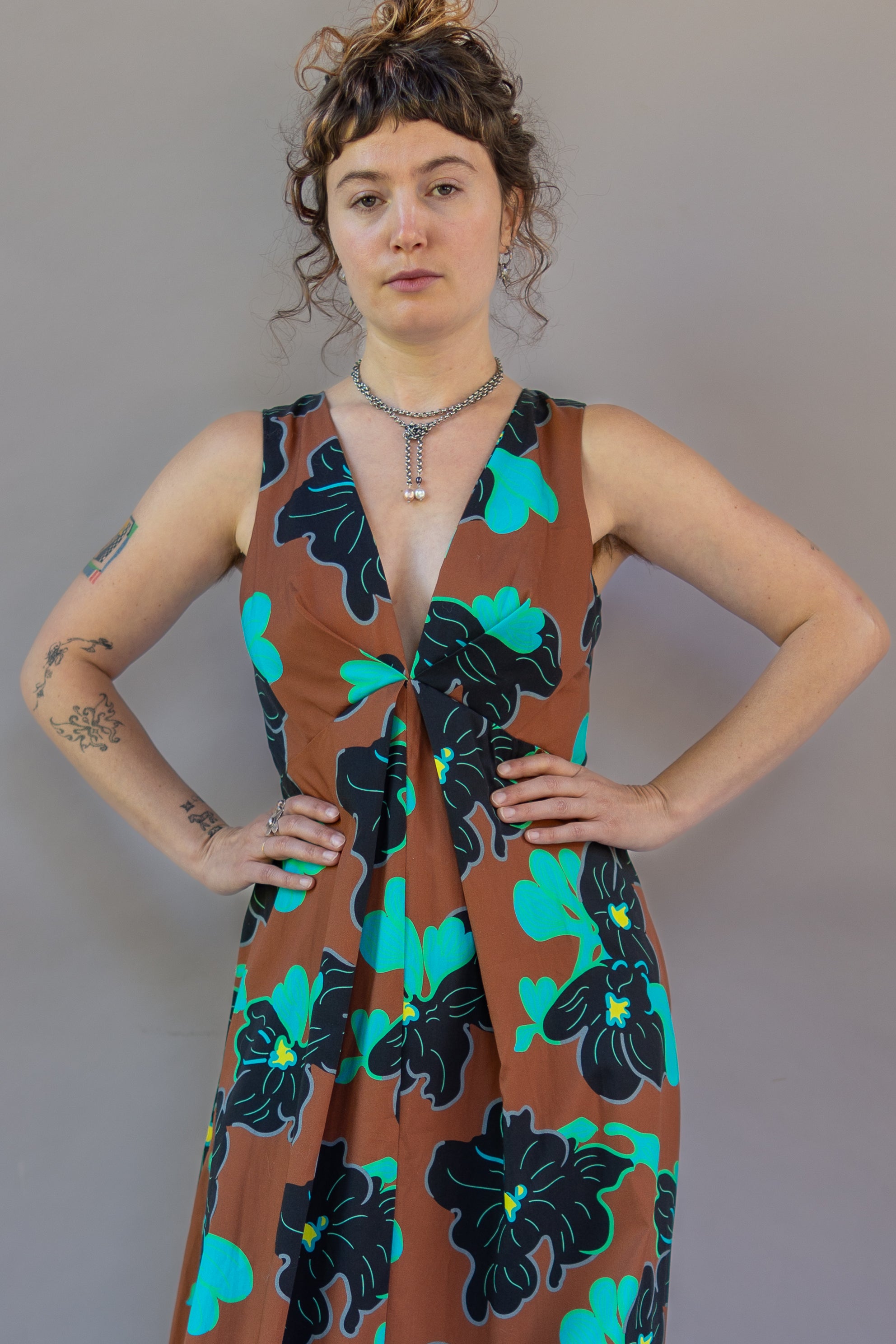 Origami Dress 1961 Chestnut