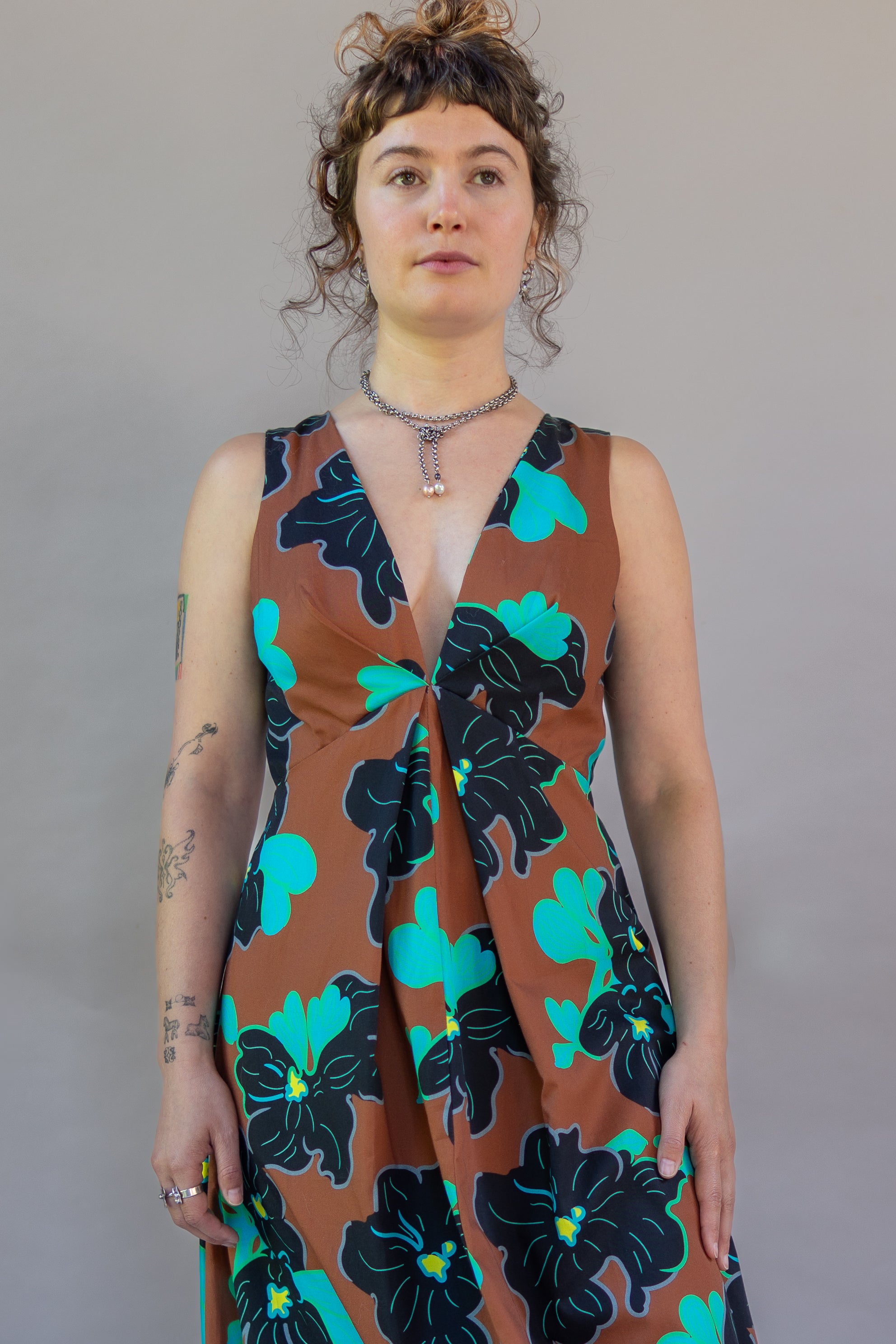 Origami Dress 1961 Chestnut