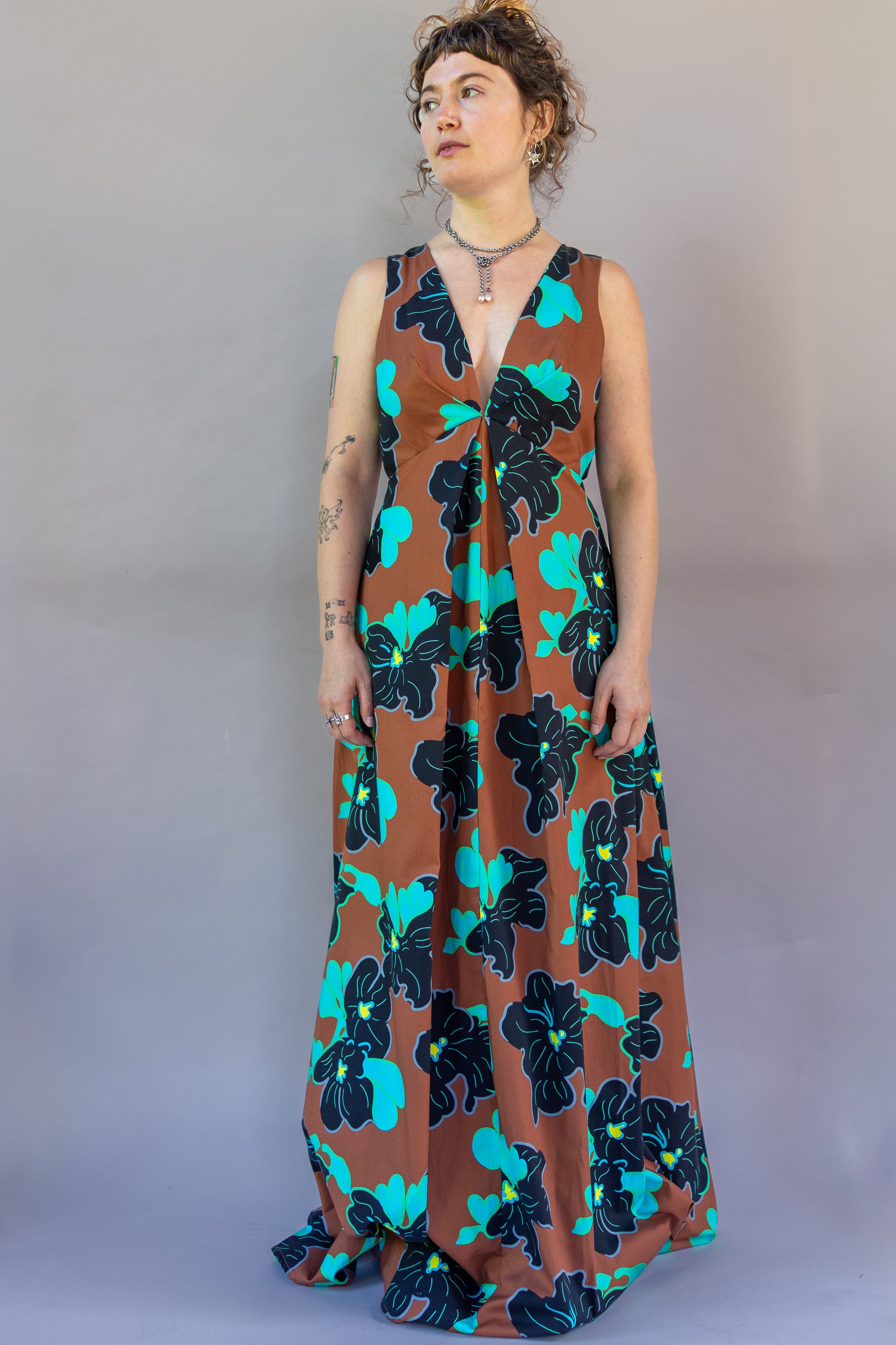 Origami Dress 1961 Chestnut