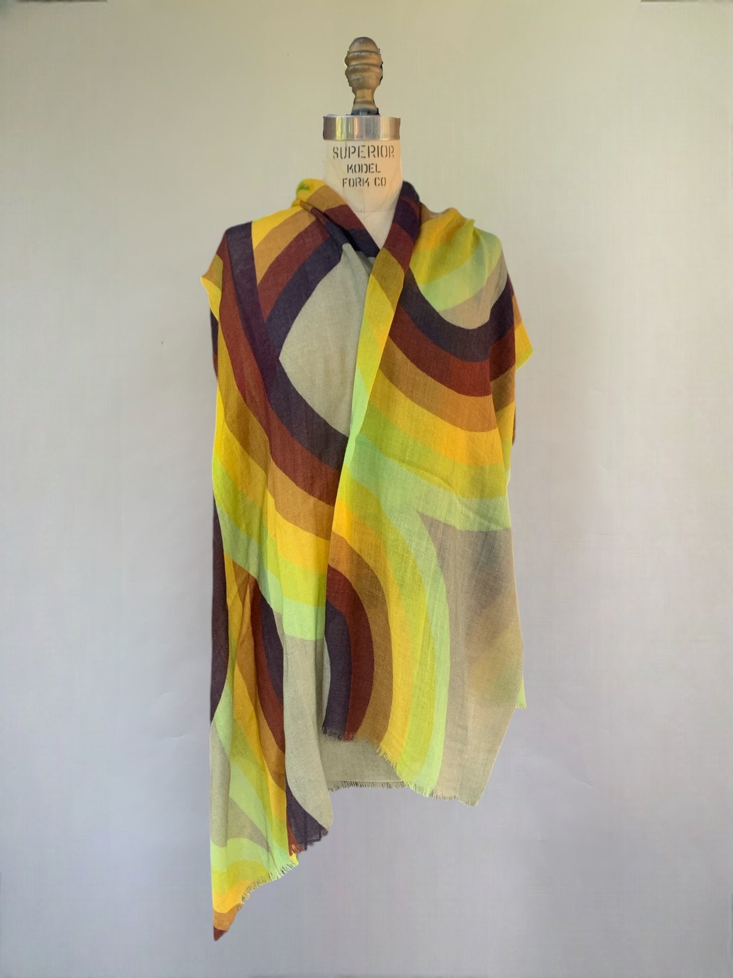 Gossamer Wool Scarf rainbow